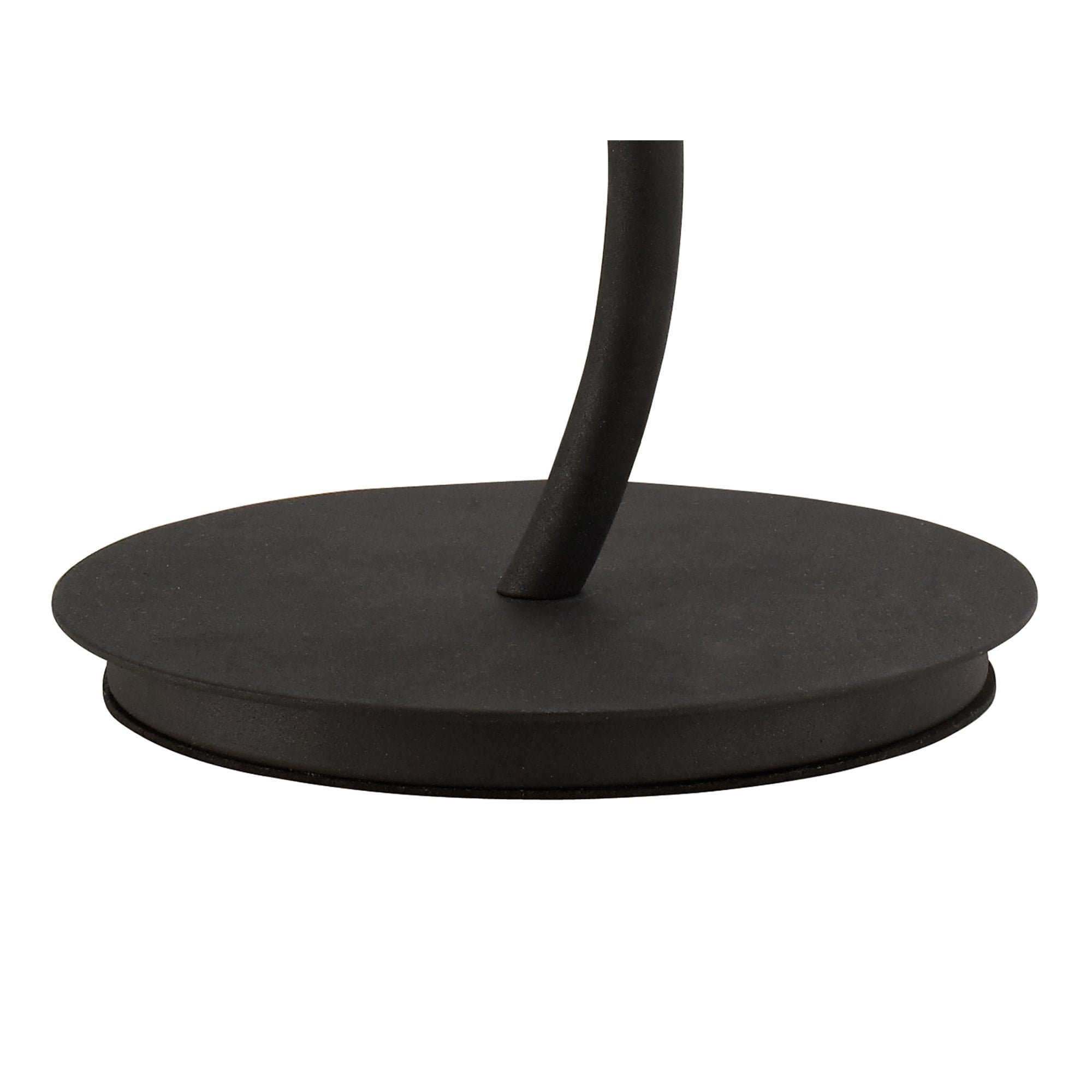Mantra Eve 2 Light Large Table Lamp in Anthracite with White Round Shade