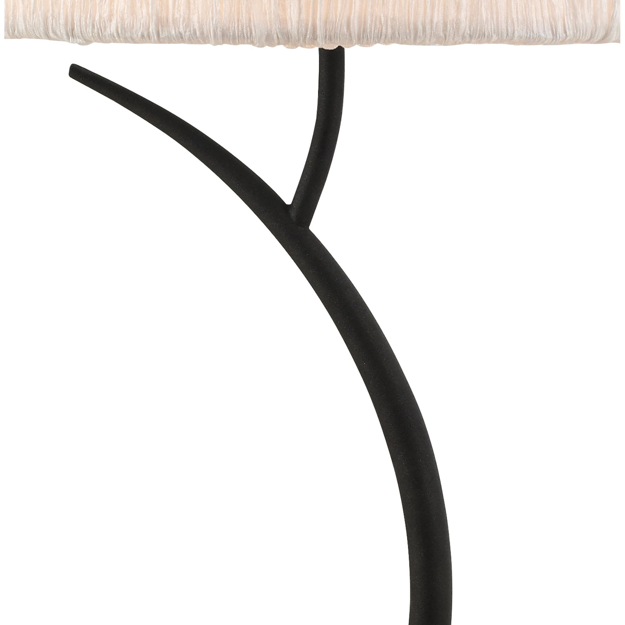 Mantra Eve 2 Light Large Table Lamp in Anthracite with White Round Shade
