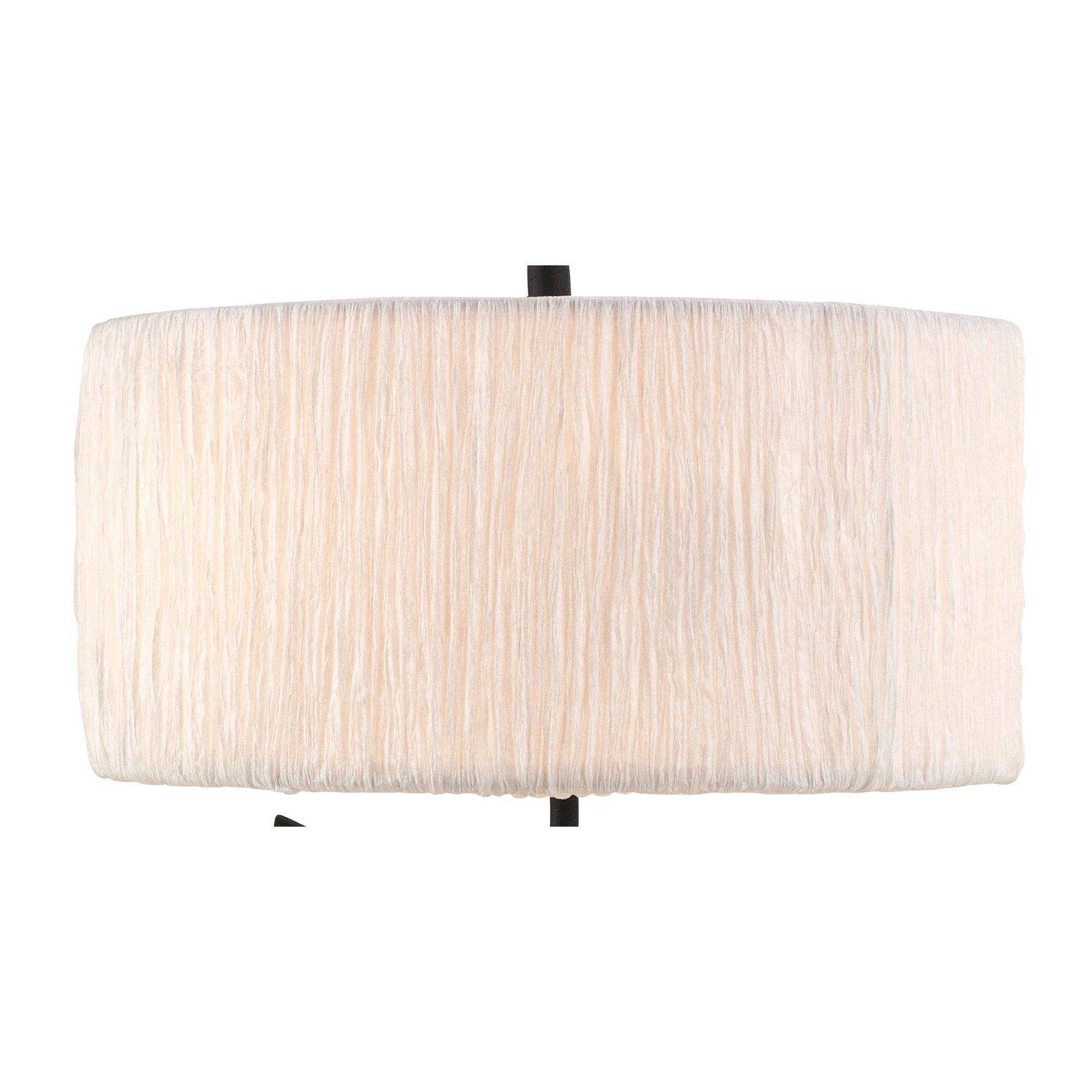 Mantra Eve 2 Light Large Table Lamp in Anthracite with White Round Shade