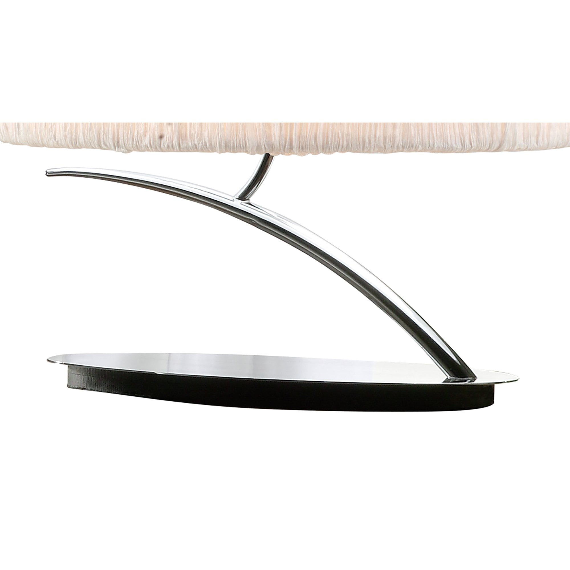 Mantra Eve 2 Light Small Table Lamp in Polished Chrome with White Oval Shade