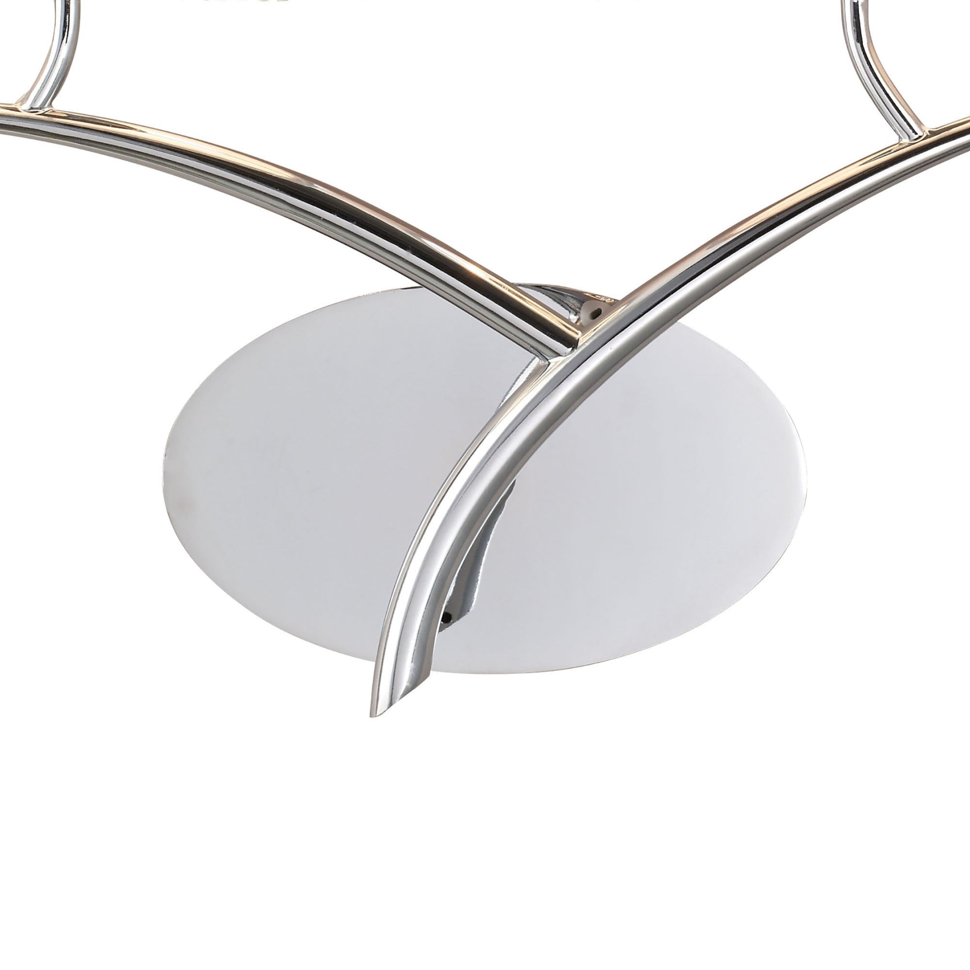 Mantra Eve 2 Light Switched Wall Fitting in Polished Chrome with White Oval Shades