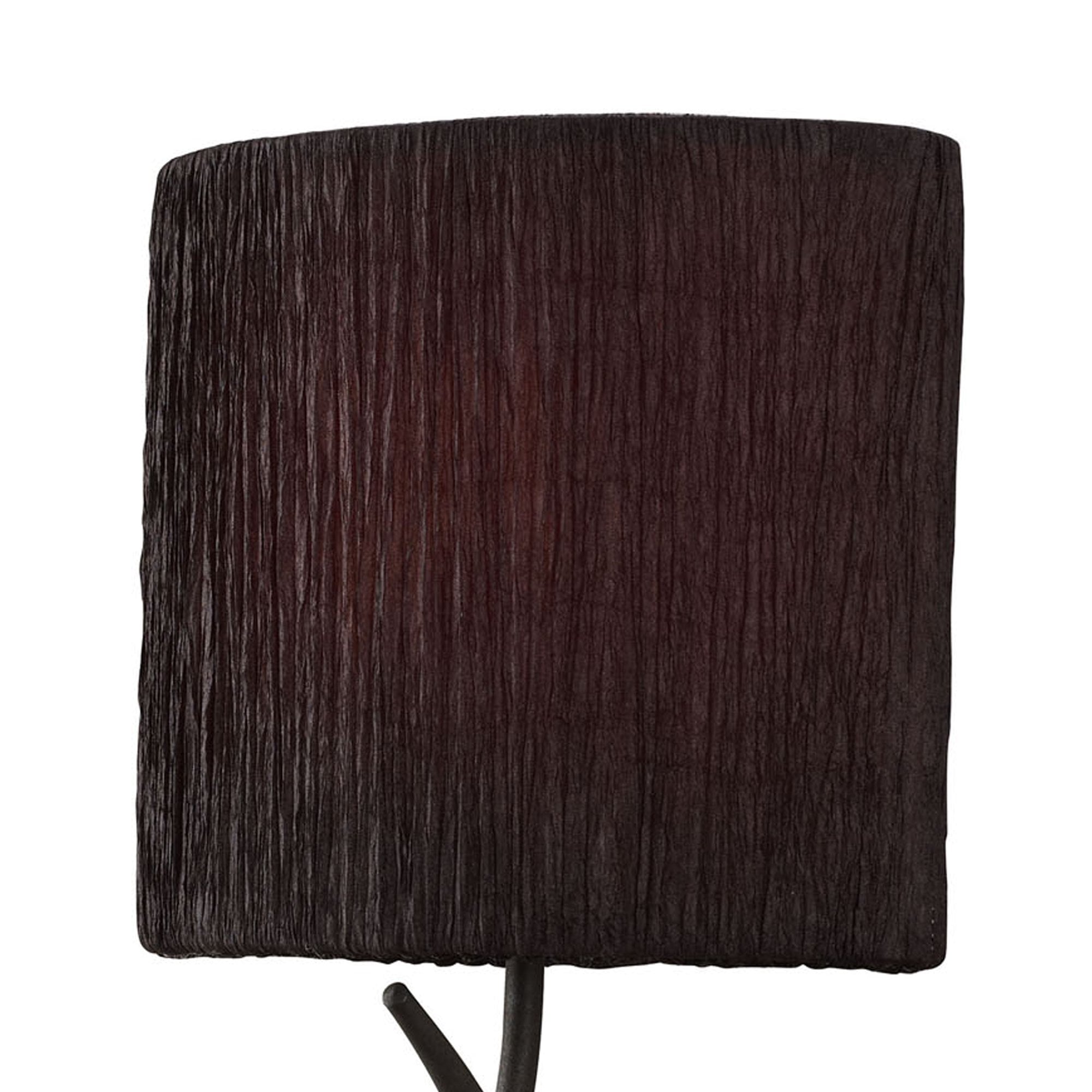 Mantra Eve Single Light Switched Wall Fitting in Anthracite with Black Oval Shade