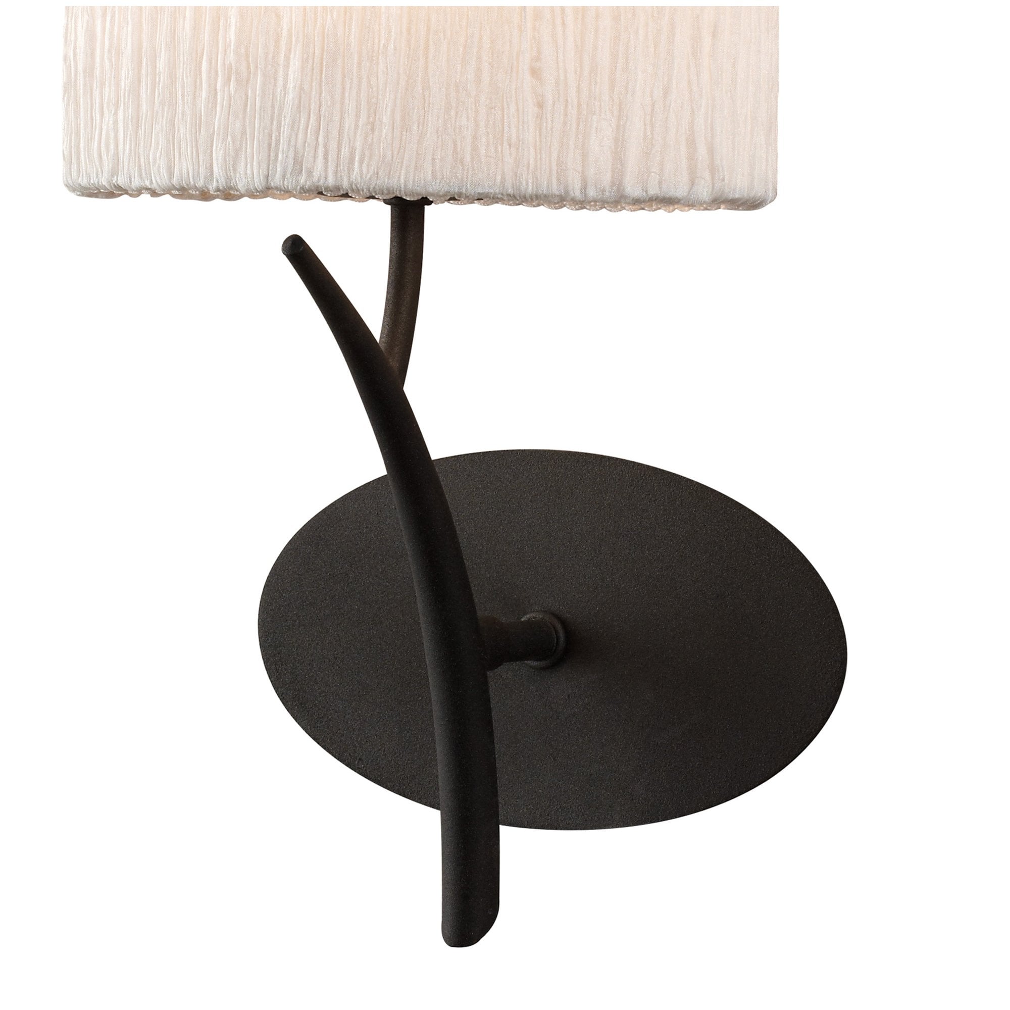 Mantra Eve Single Light Switched Wall Fitting in Anthracite with White Oval Shade