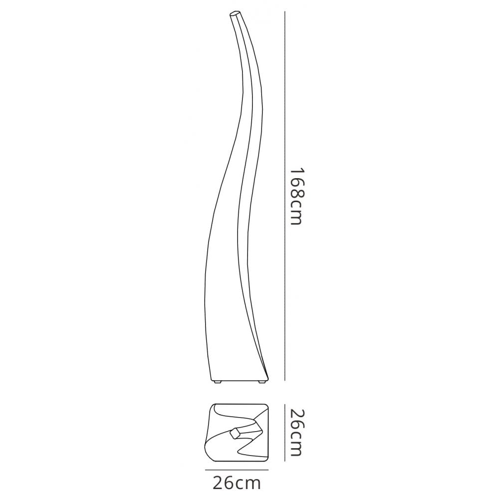 Mantra Flame 4 Light Floor Lamp Outdoor White IP44