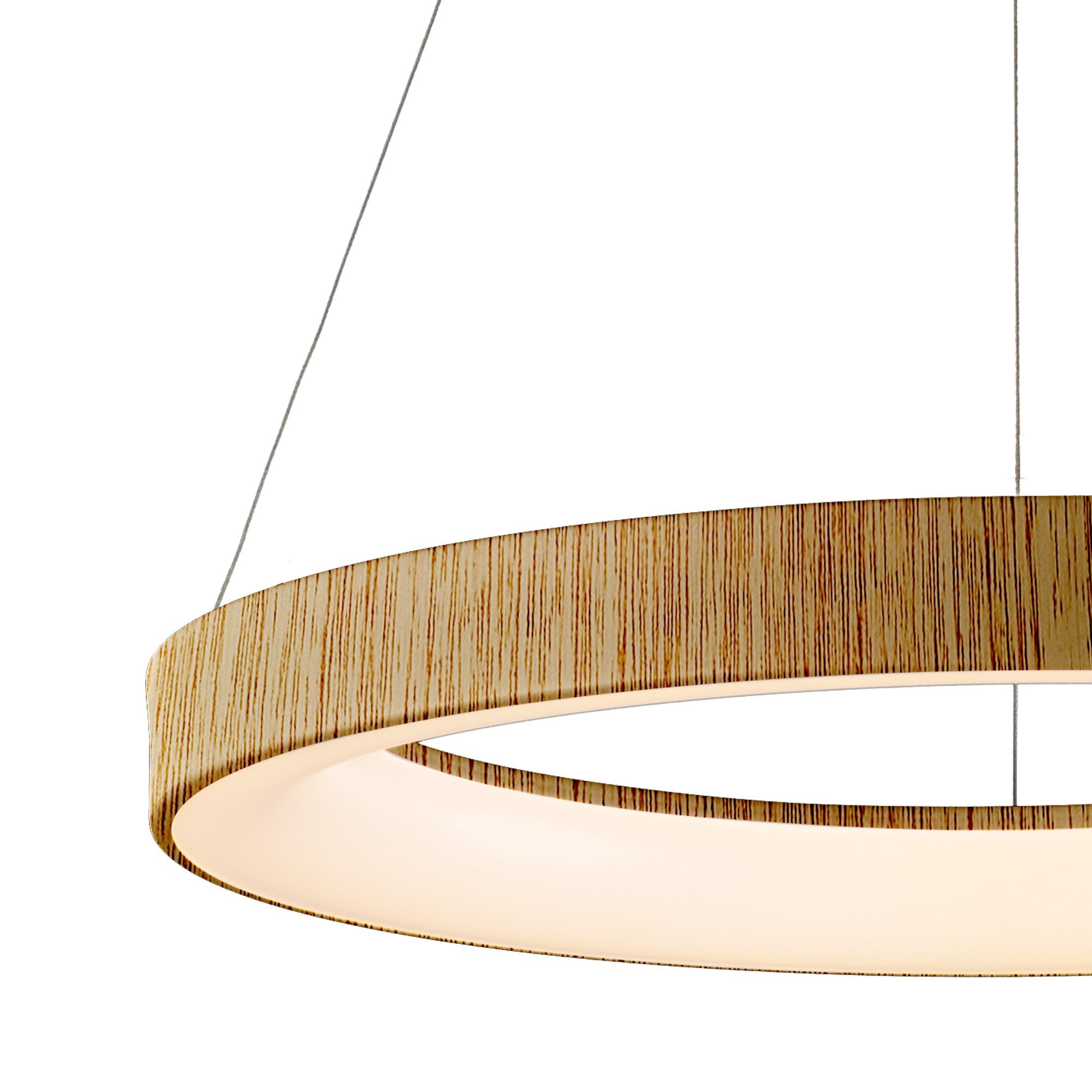 Mantra Niseko II 90cm Ring Pendant - Wood
