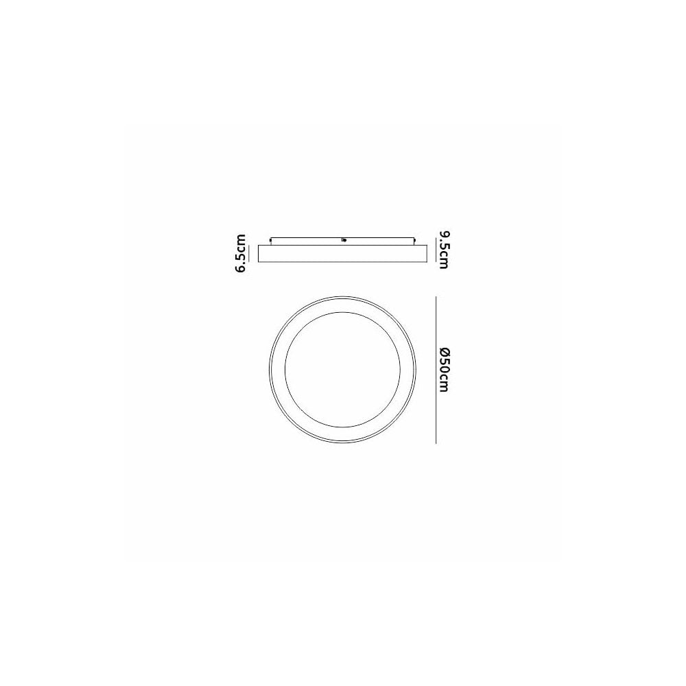 Mantra Niseko II 50cm Ring Ceiling Light - Black