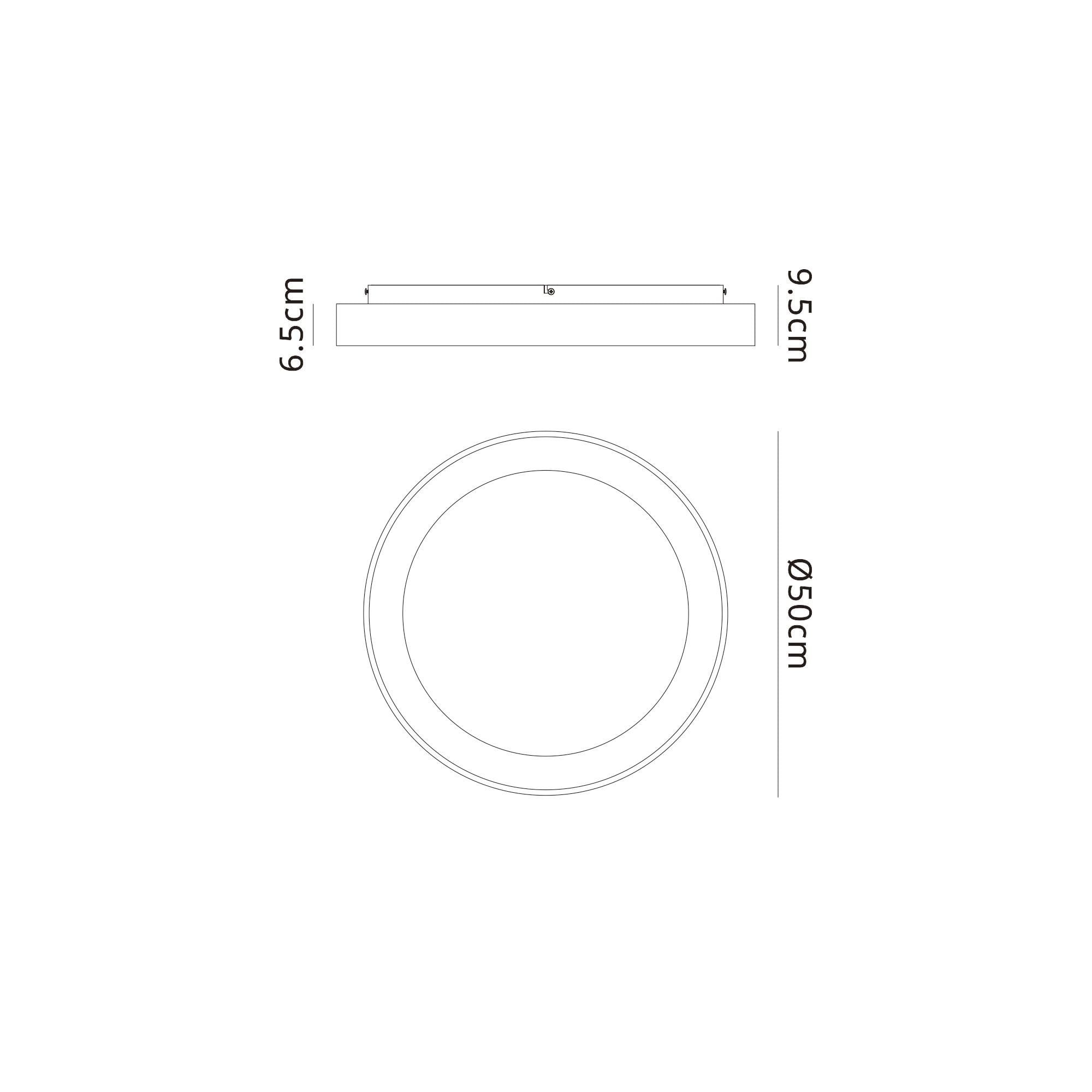 Mantra Niseko II 50cm Ring Ceiling Light - White