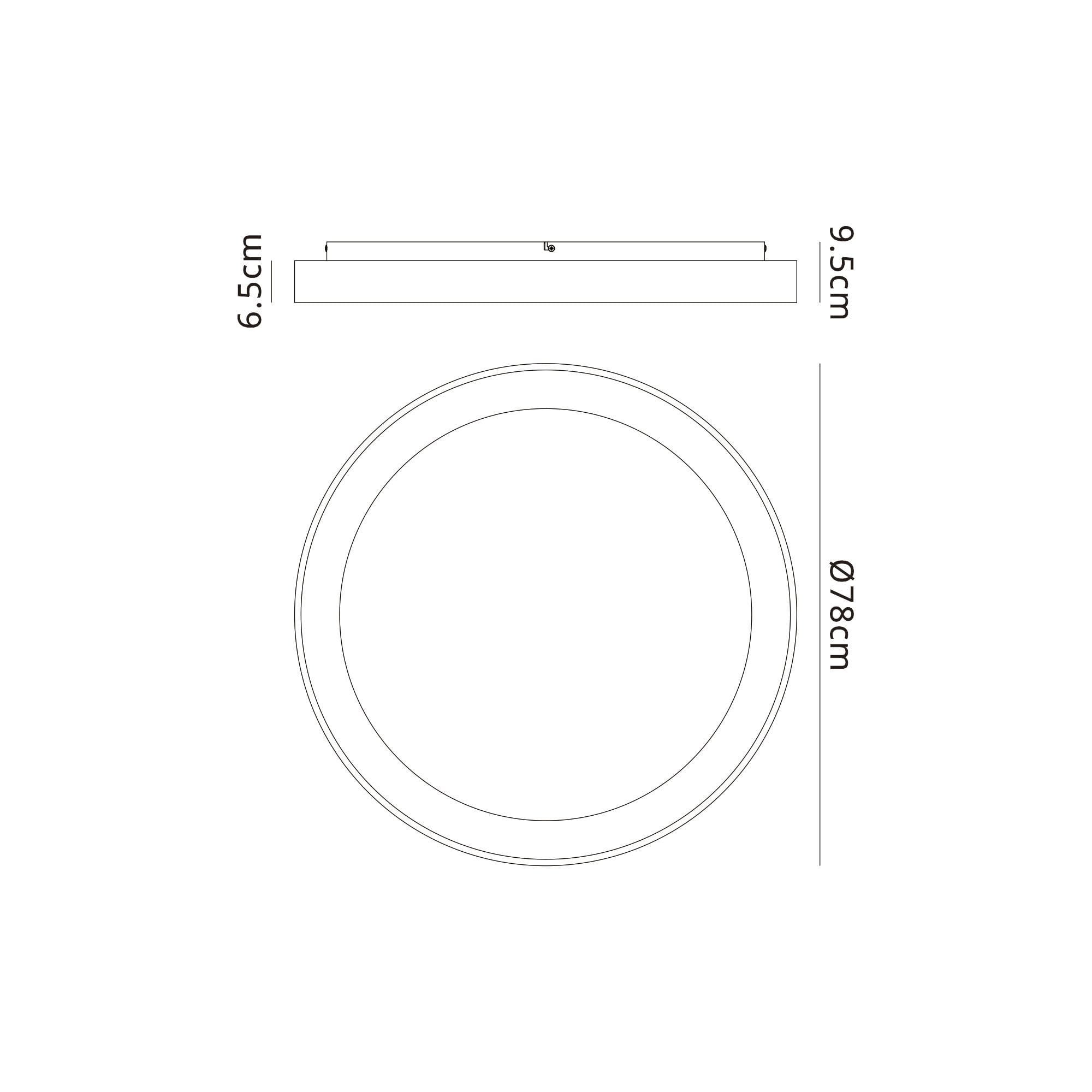 Mantra Niseko II 78cm Ring Ceiling Light - Wood