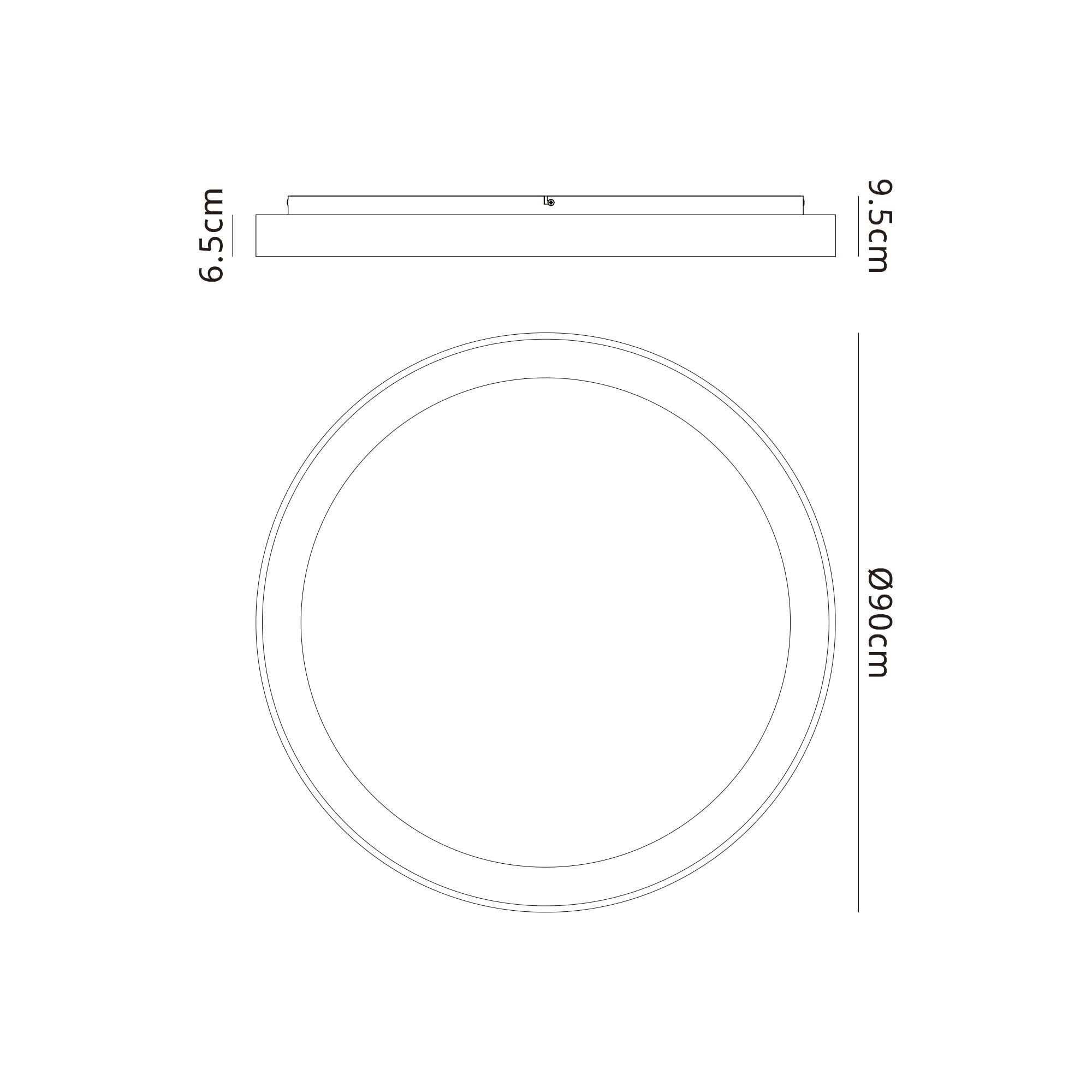 Mantra Niseko II 90cm Ring Ceiling Light - White