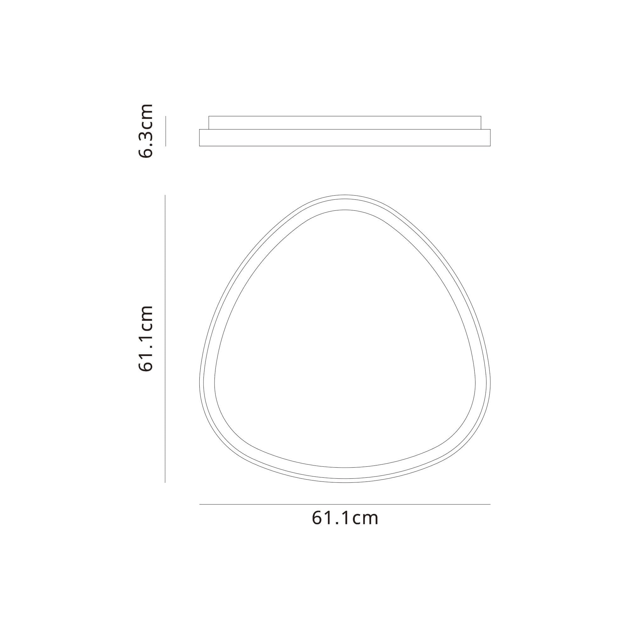 Mantra Niseko II 61cm Triangular Ceiling Light - Gold