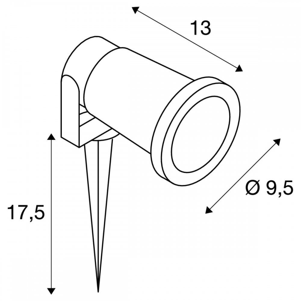 SLV Big Nautilus Outdoor Ground Spike - Rust - Mains