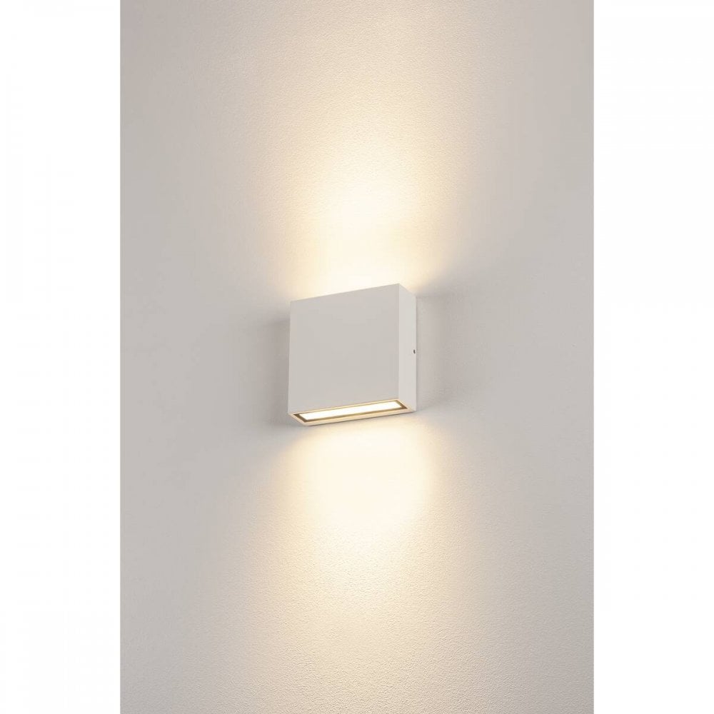 SLV Big Quad Up/Down LED Wall Lamp - White - Mains