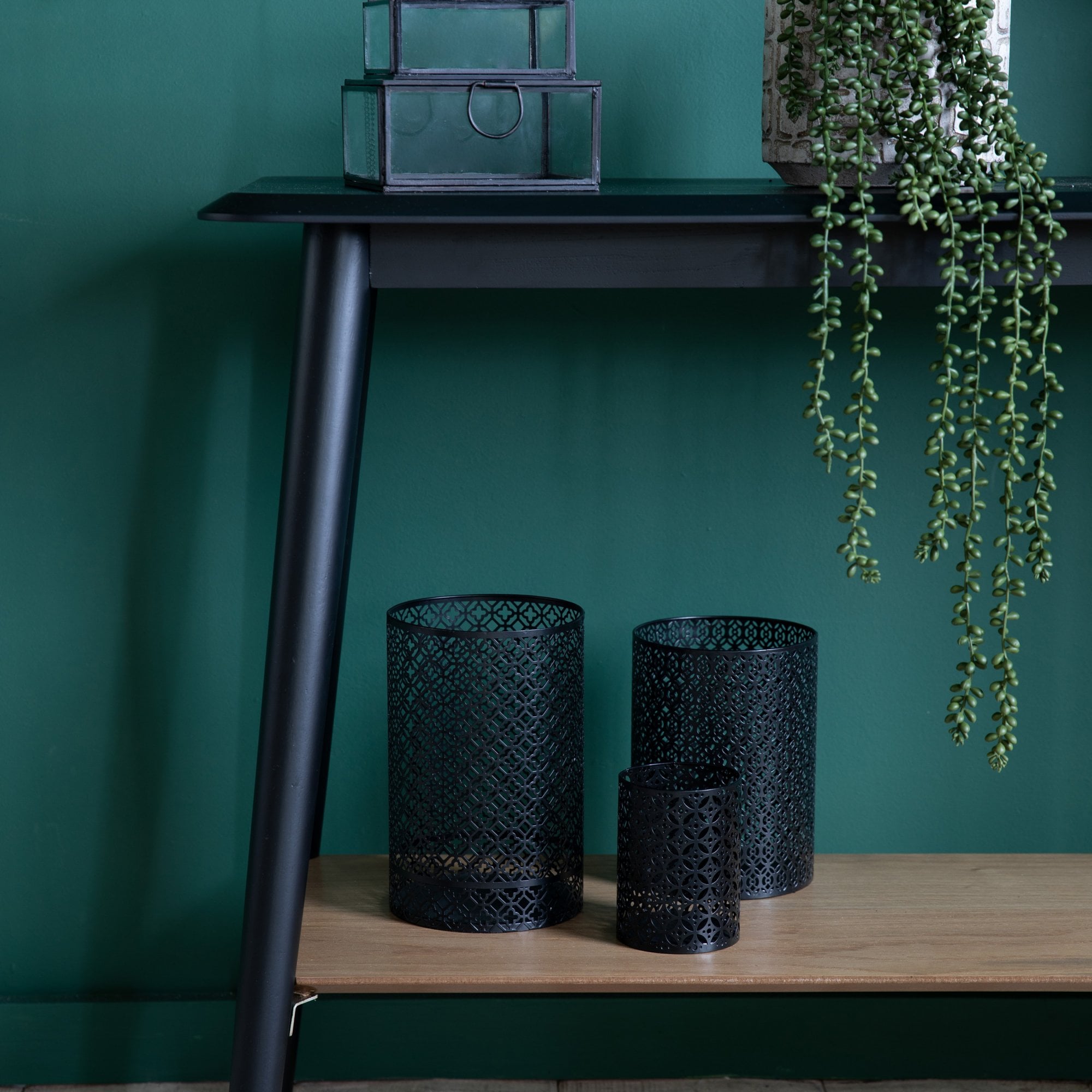 Mura Beaufort Console Table - Black Oak Veneer