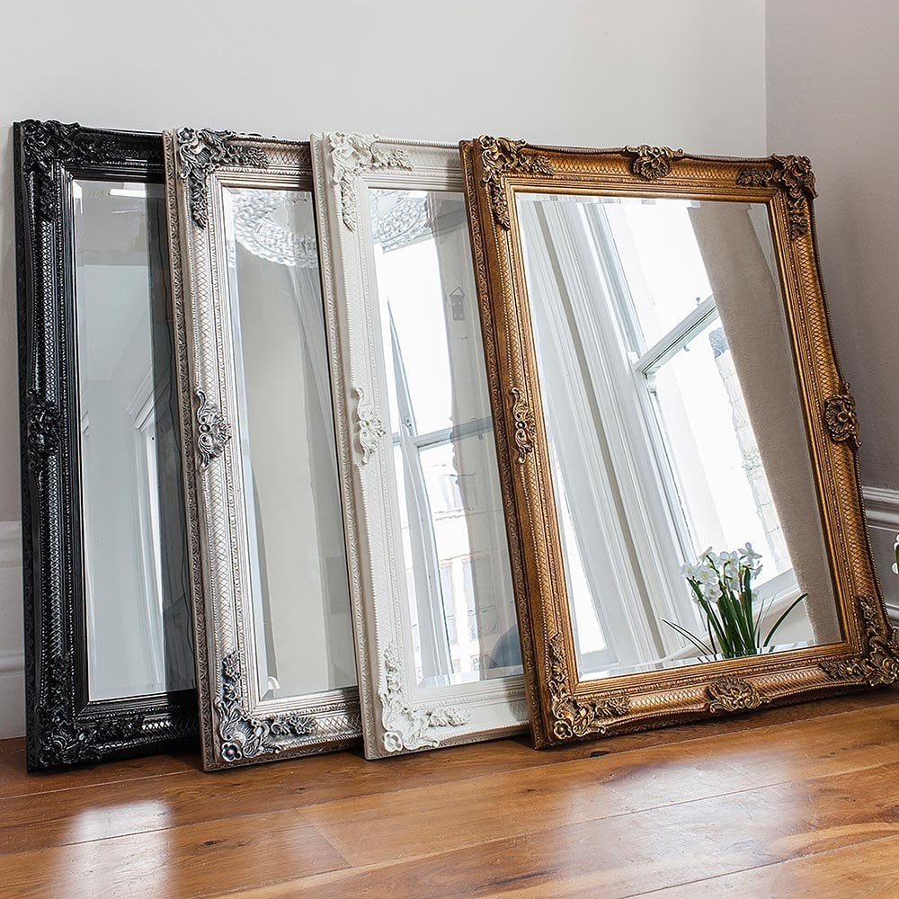 Mura Riverside Rectangle Wall Mirror - Aged Gold Wood