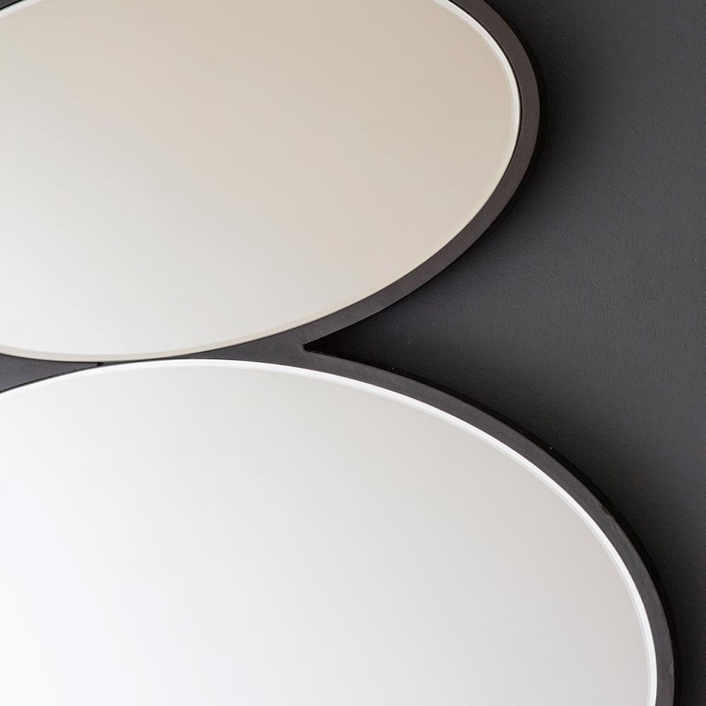 Mura Albany Decorative Full-Length Geometric Wall Mirror - Matt Black