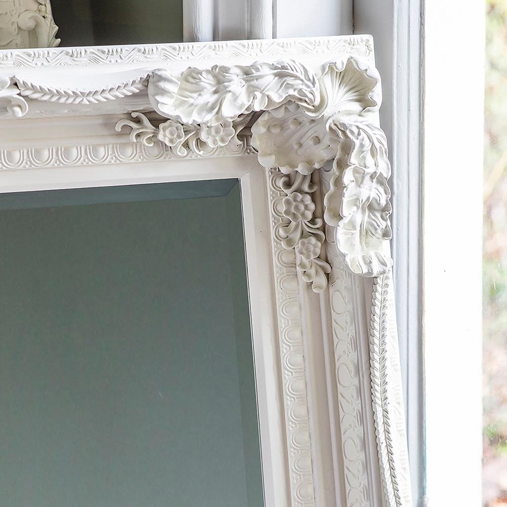 Mura Collier Full Length Leaner Mirror - French White