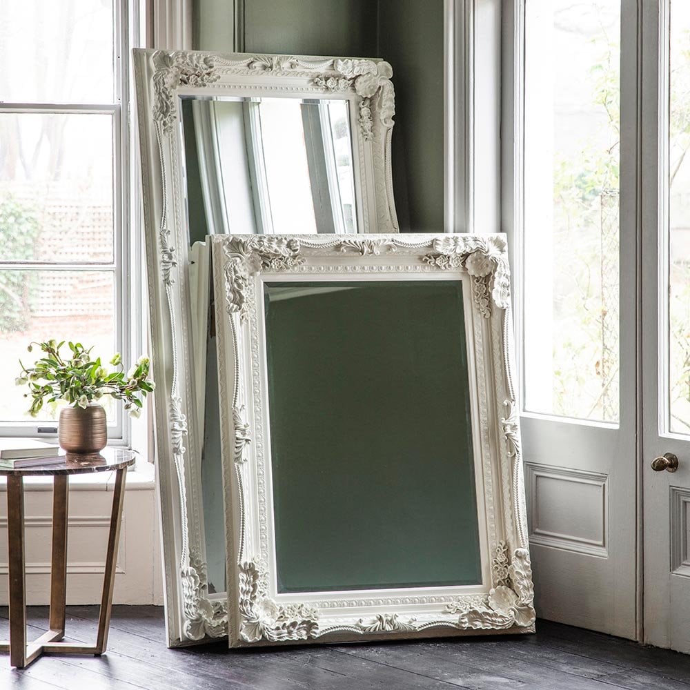 Mura Collier Full Length Leaner Mirror - French White