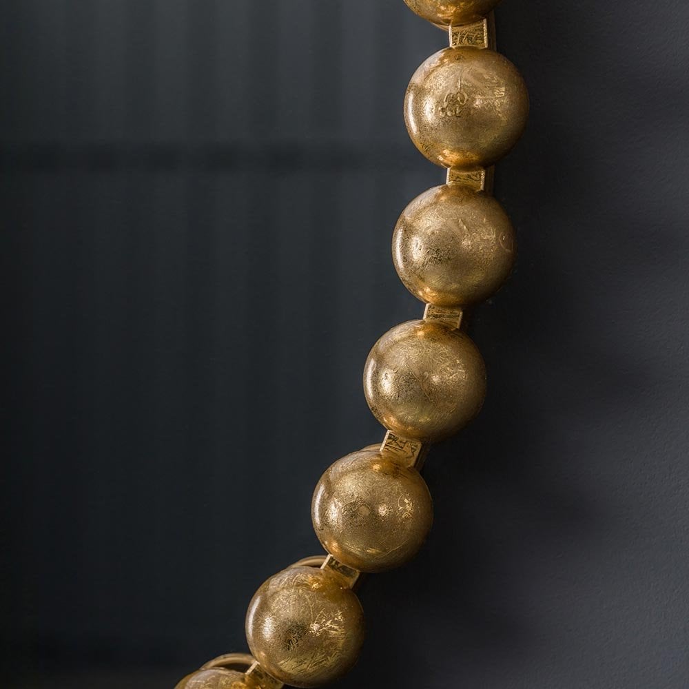 Mura Hayman Round Wall Mirror - Aged Gold
