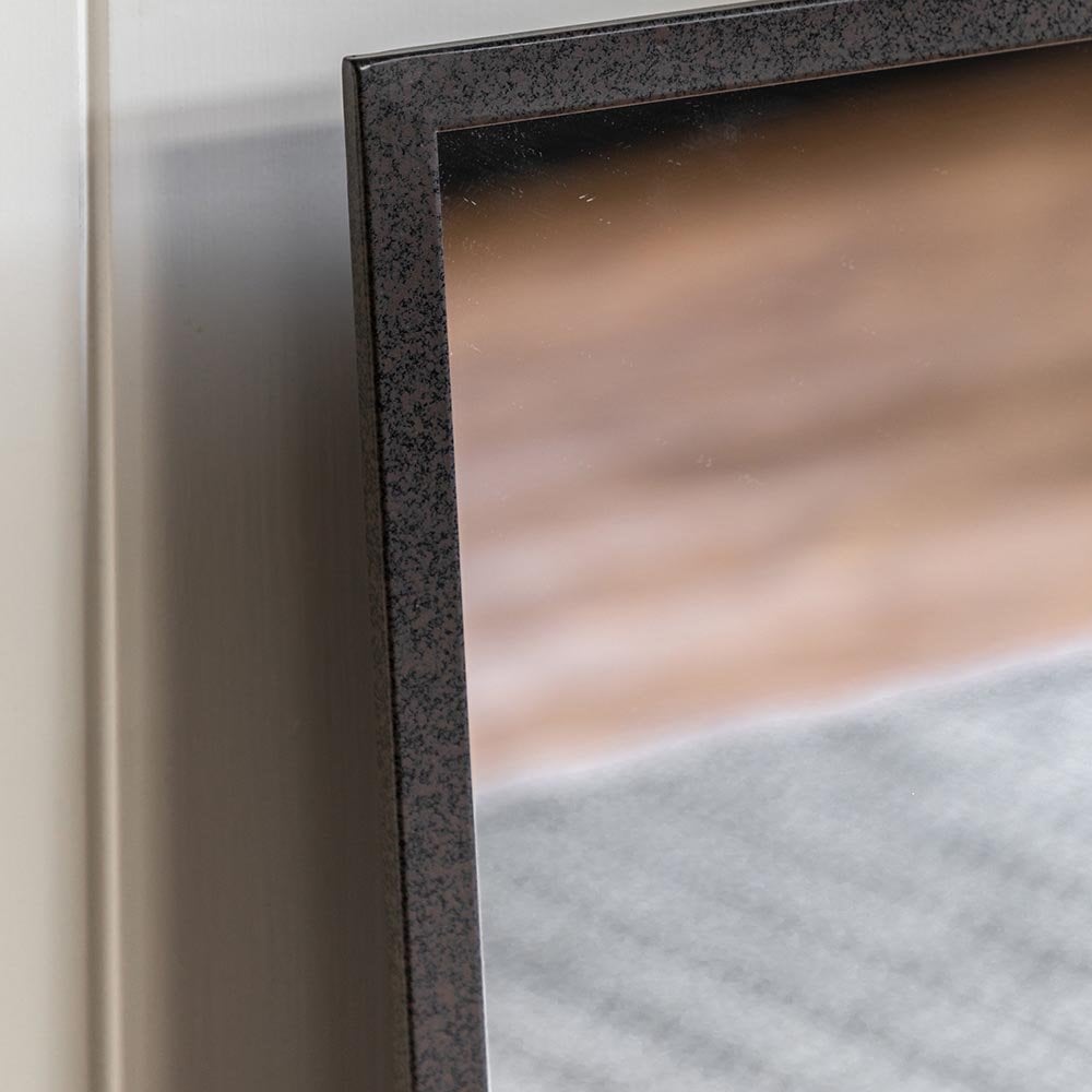 Mura Fitzgerald Rectangle Window Wall Mirror - Aged Black
