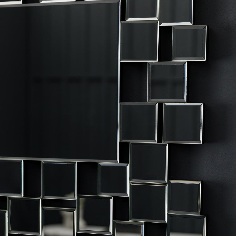 Mura Lake Rectangular Wall Mirror - Mirrored Frame Mosaic Frame