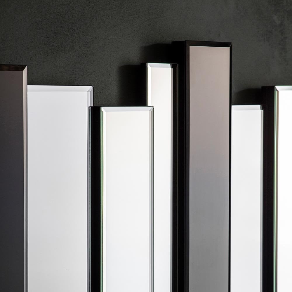 Mura Lakeside Rectangle Wall Mirror - Black, Smoked & Clear Glass