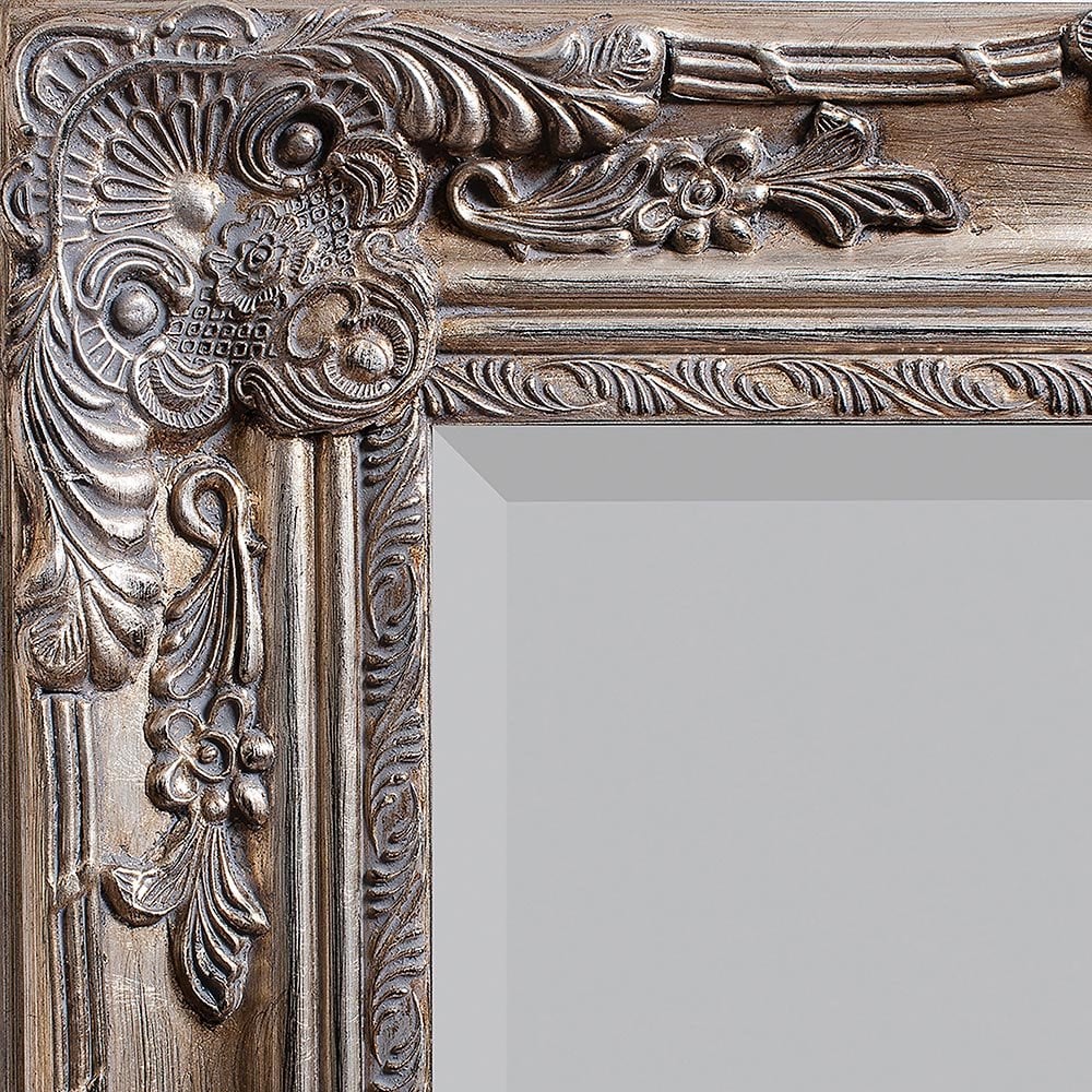 Mura Kenwick Rectangle Wall Mirror - Silver Leaf