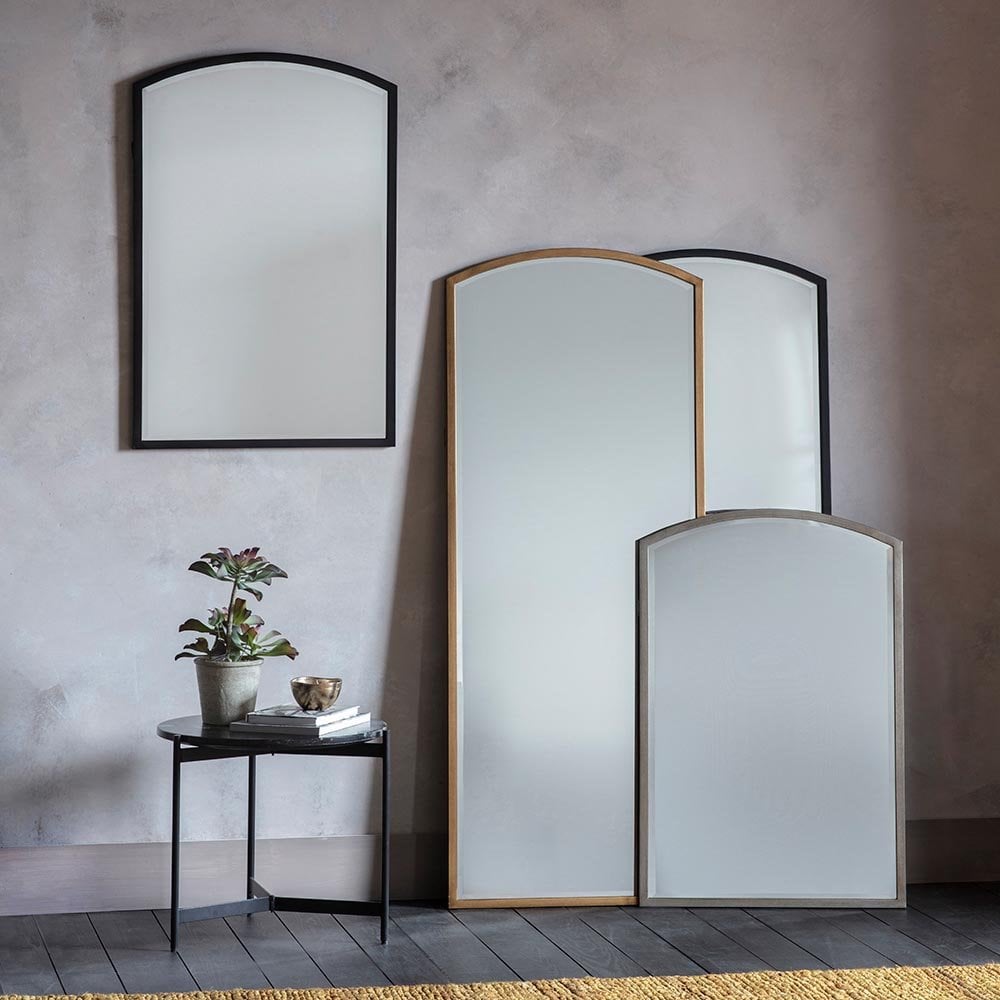 Mura Oxford Tall Arch Full Length Wall Mirror - Antique Gold