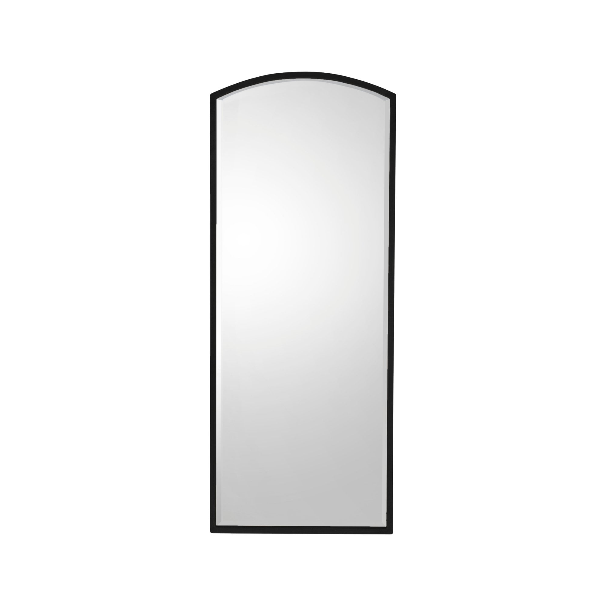 Mura Oxford Tall Arch Full Length Wall Mirror - Aged Black