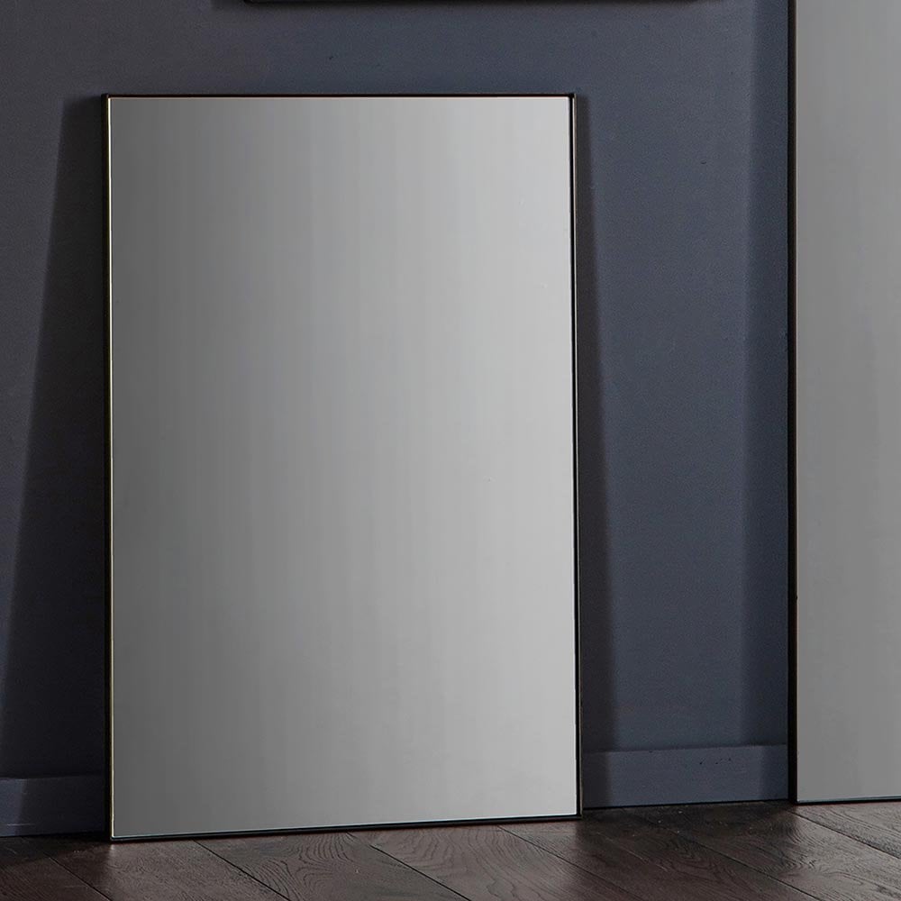 Mura Albert Rectangle Wall Mirror - Matt Black