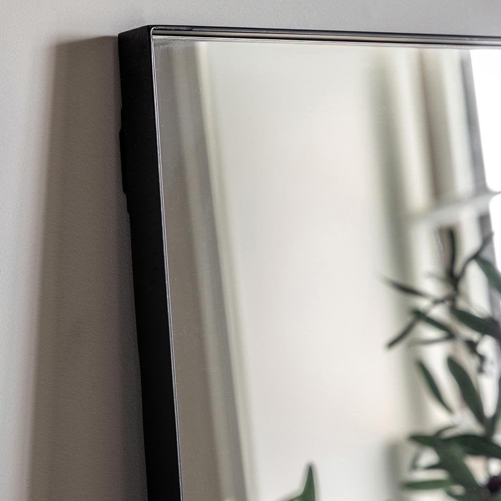 Mura Albert Rectangle Wall Mirror - Matt Black