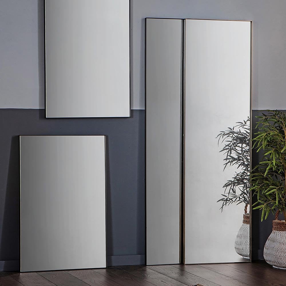 Mura Albert Rectangle Wall Mirror - Aged Bronze