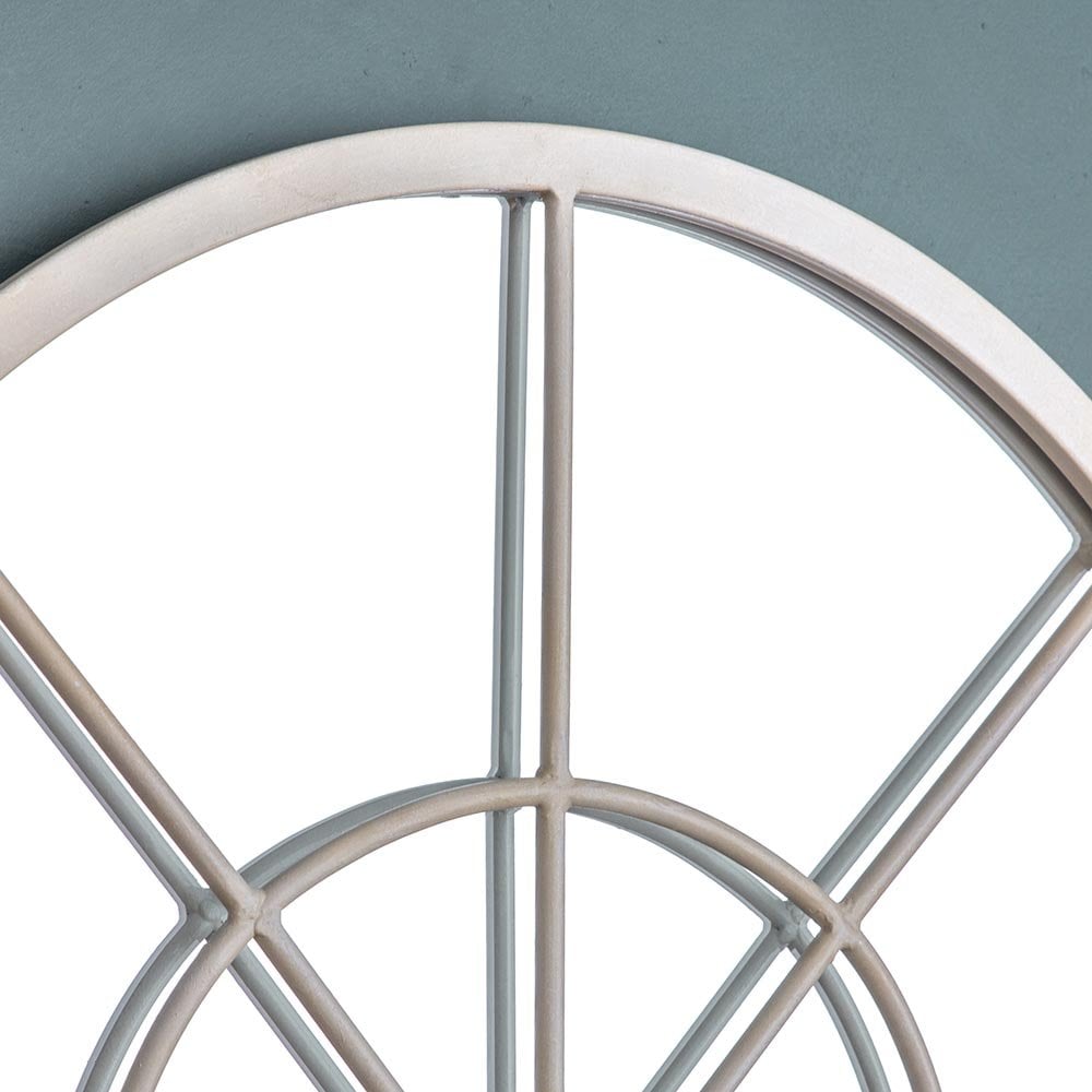 Mura Thelma Arch Window Wall Mirror - Vintage Cream