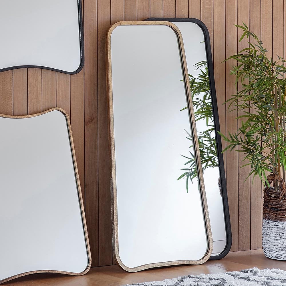 Mura Carr Tapered Full Length Leaner Mirror - Distressed Gold