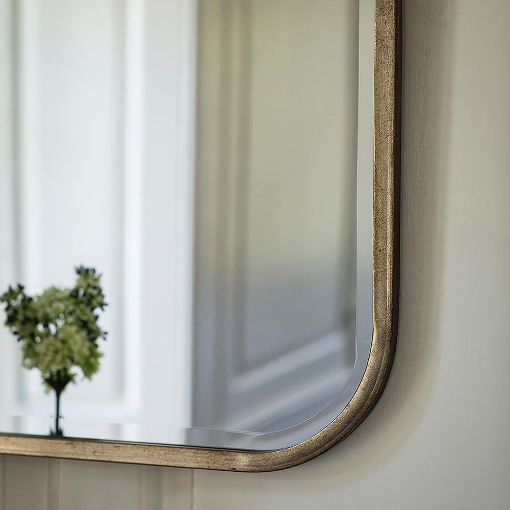 Mura Creek Full Length Leaner Mirror - Distressed Champagne Gold