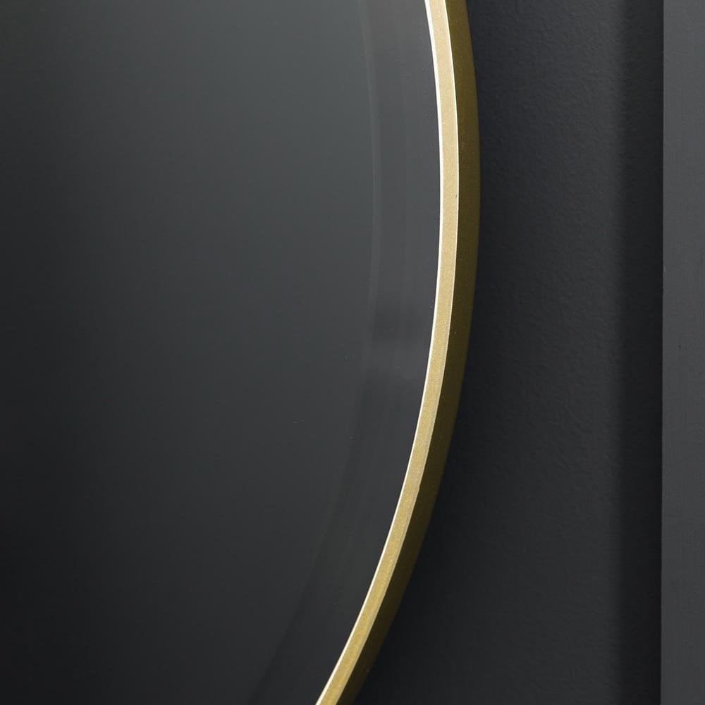 Mura Cordelia Interlocking Round Wall Mirror - Champagne Gold