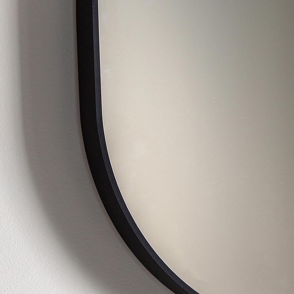 Mura Sydney Large Delicate Frame Full Length Ellipse Wall Mirror - Matt Black