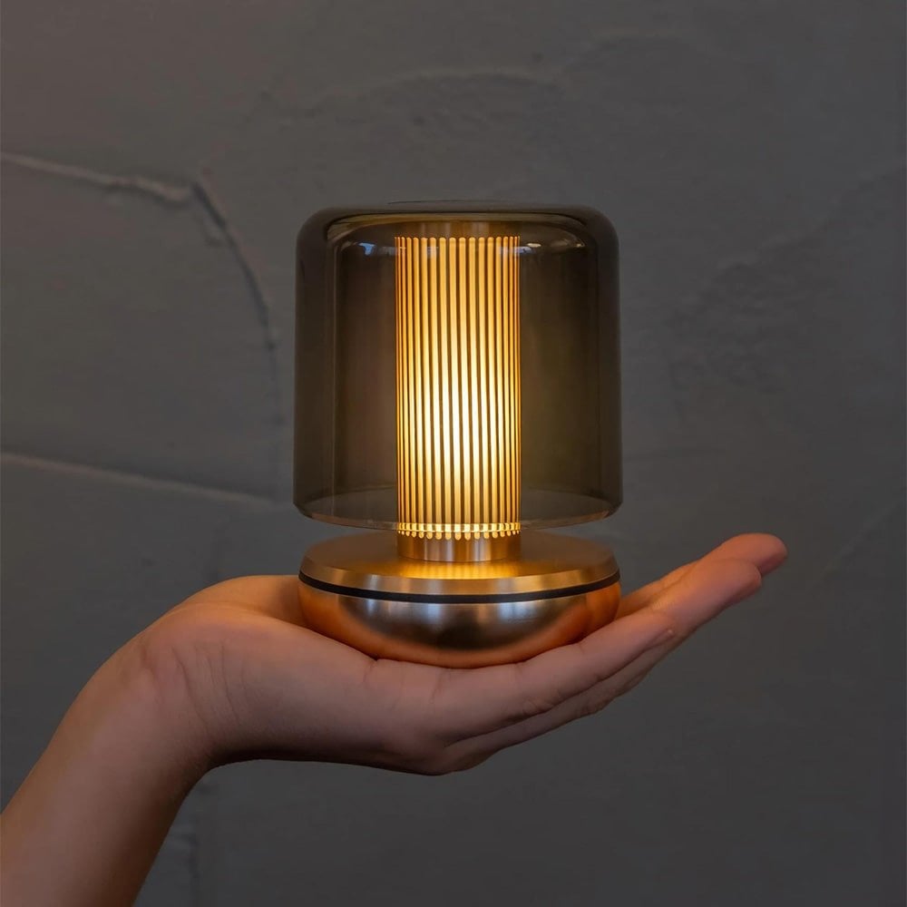 Humble Firefly Table Lamp - Gold & Smoked Glass