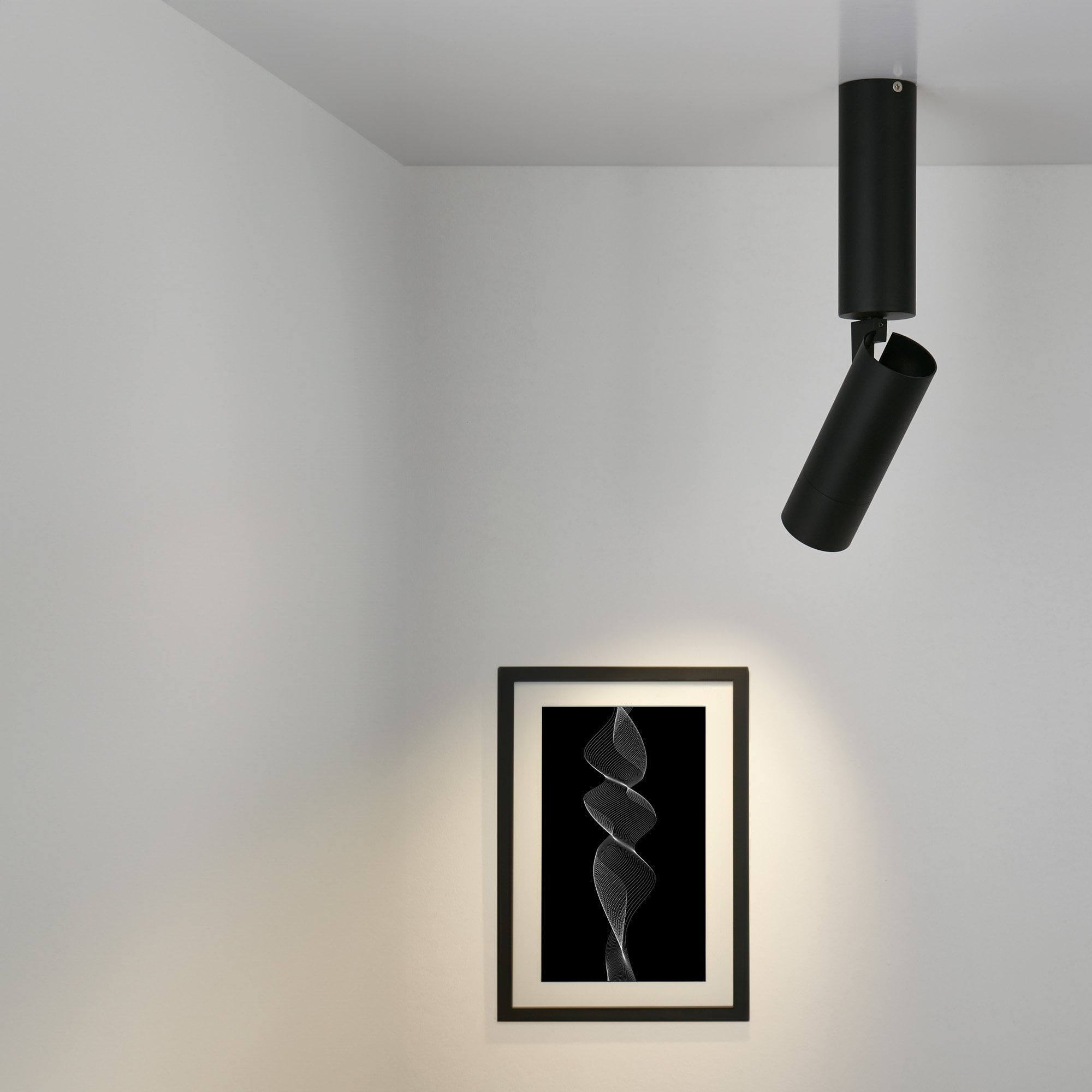 Context Paris Adjustable GU10 Ceiling Spotlight - Sand Black