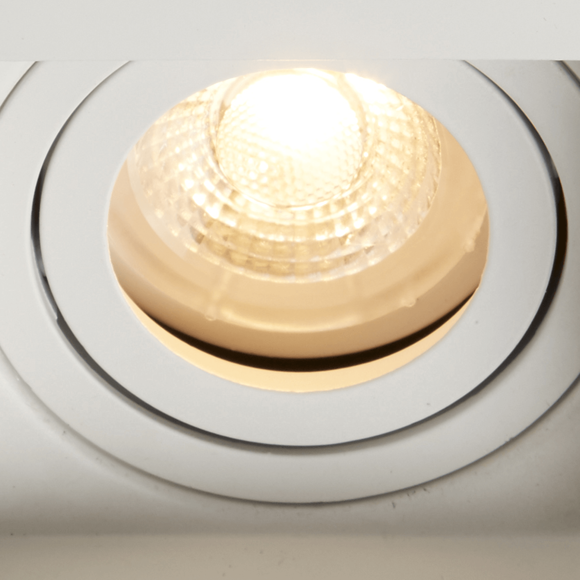 Context London Single Square Adjustable GU10 Downlight - Matt White