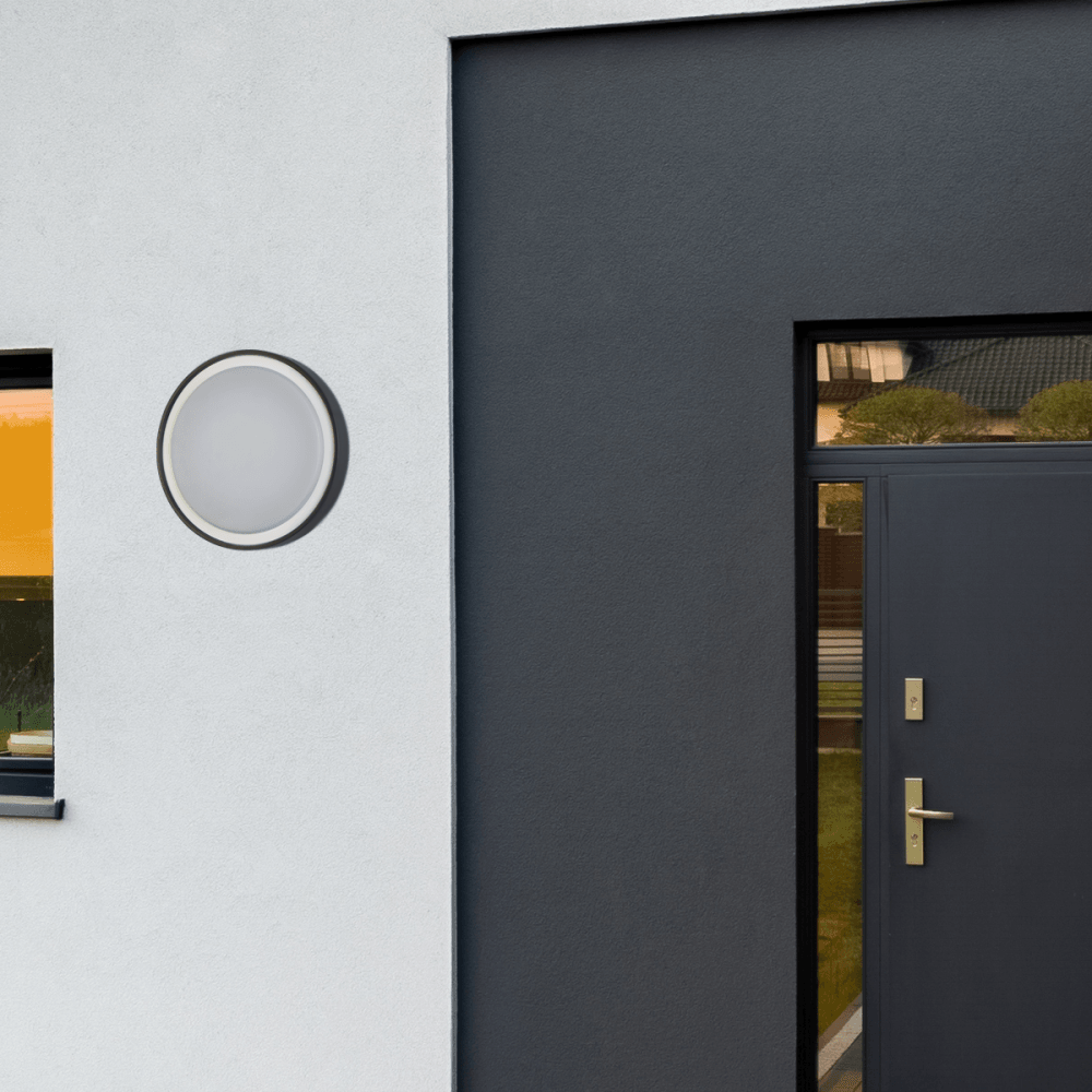 Context Langtry 260mm LED Outdoor Wall/Ceiling Light - Dark Grey