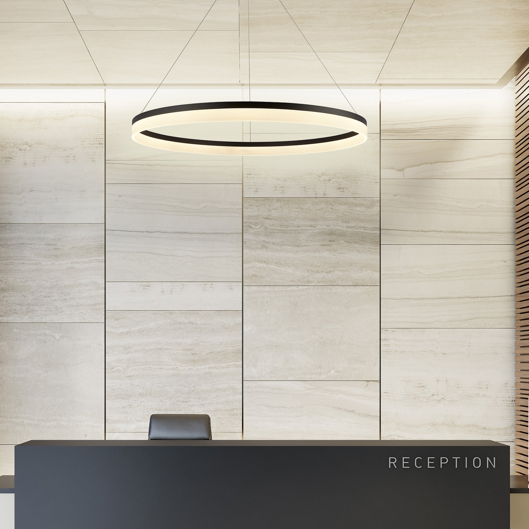 Context Oslo 100cm Colour Switchable Pendant - Sand Black