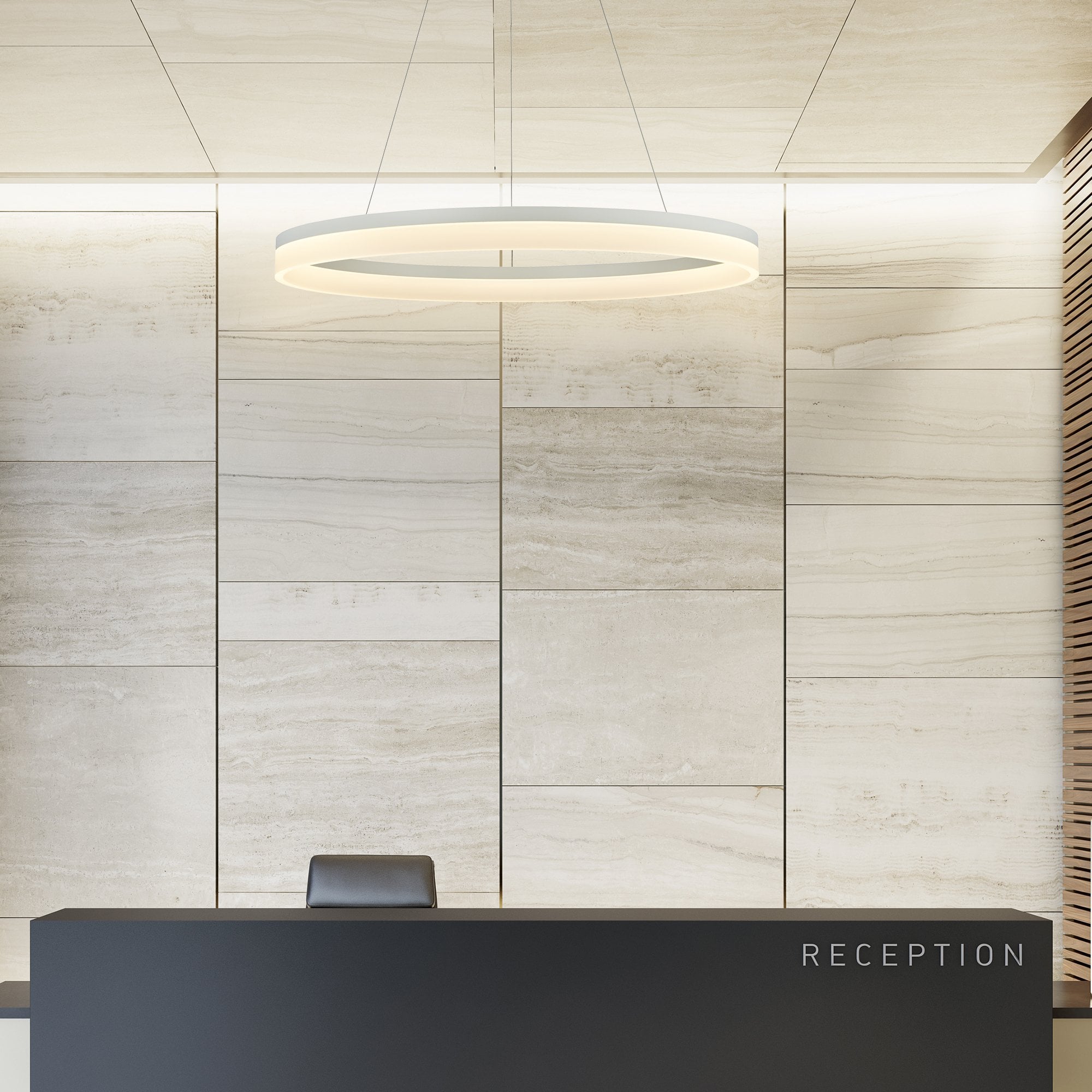 Context Oslo 100cm Colour Switchable Pendant - Sand White