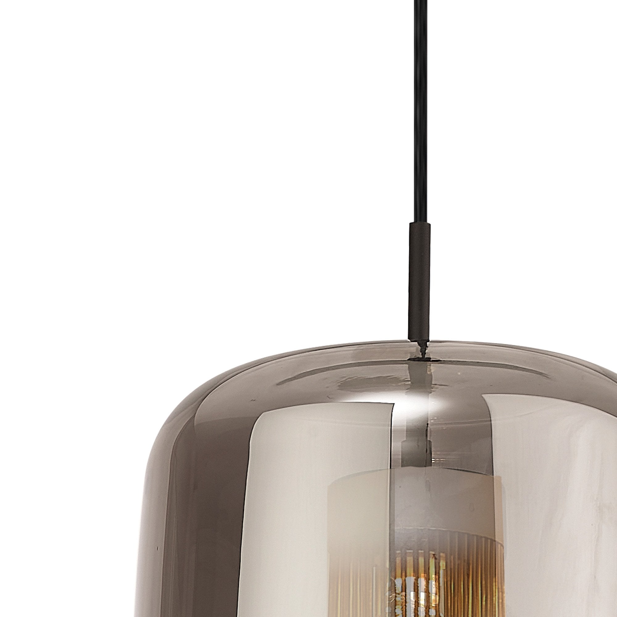 Mantra Kriss 1 Light Cylinder Pendant - Black