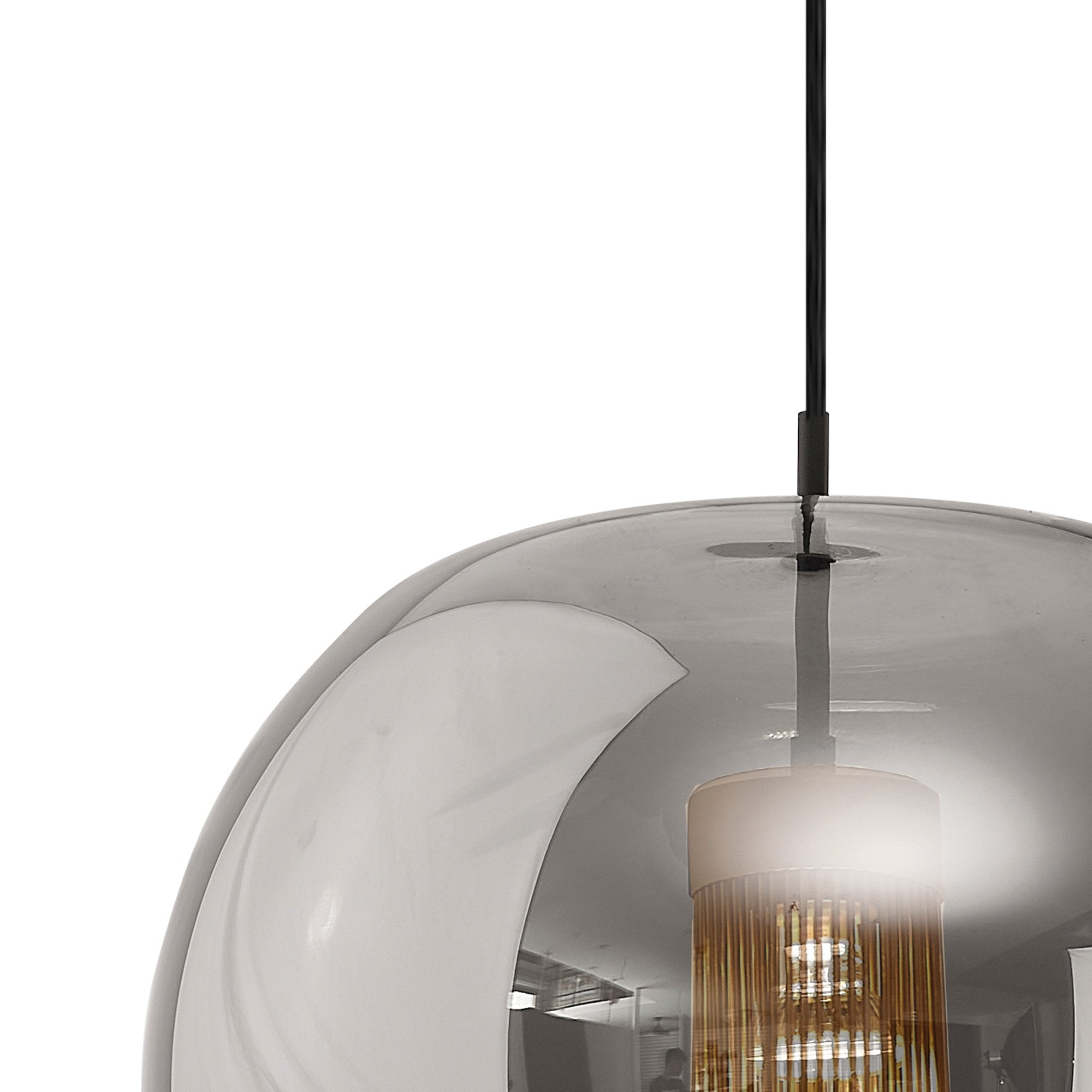Mantra Kriss 1 Light Squircle Pendant - Black