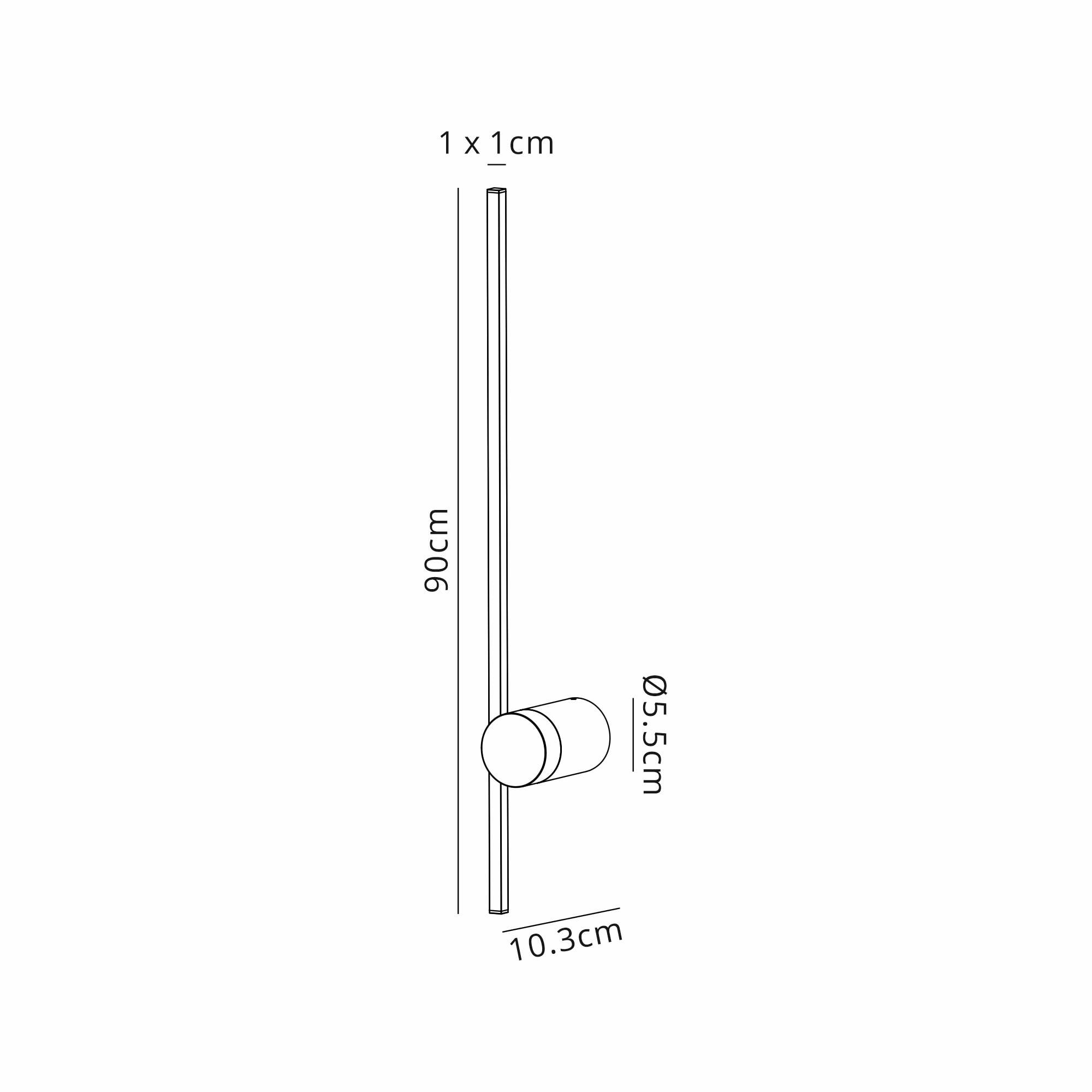 Mantra Tobago 90cm LED Wall Light - Black