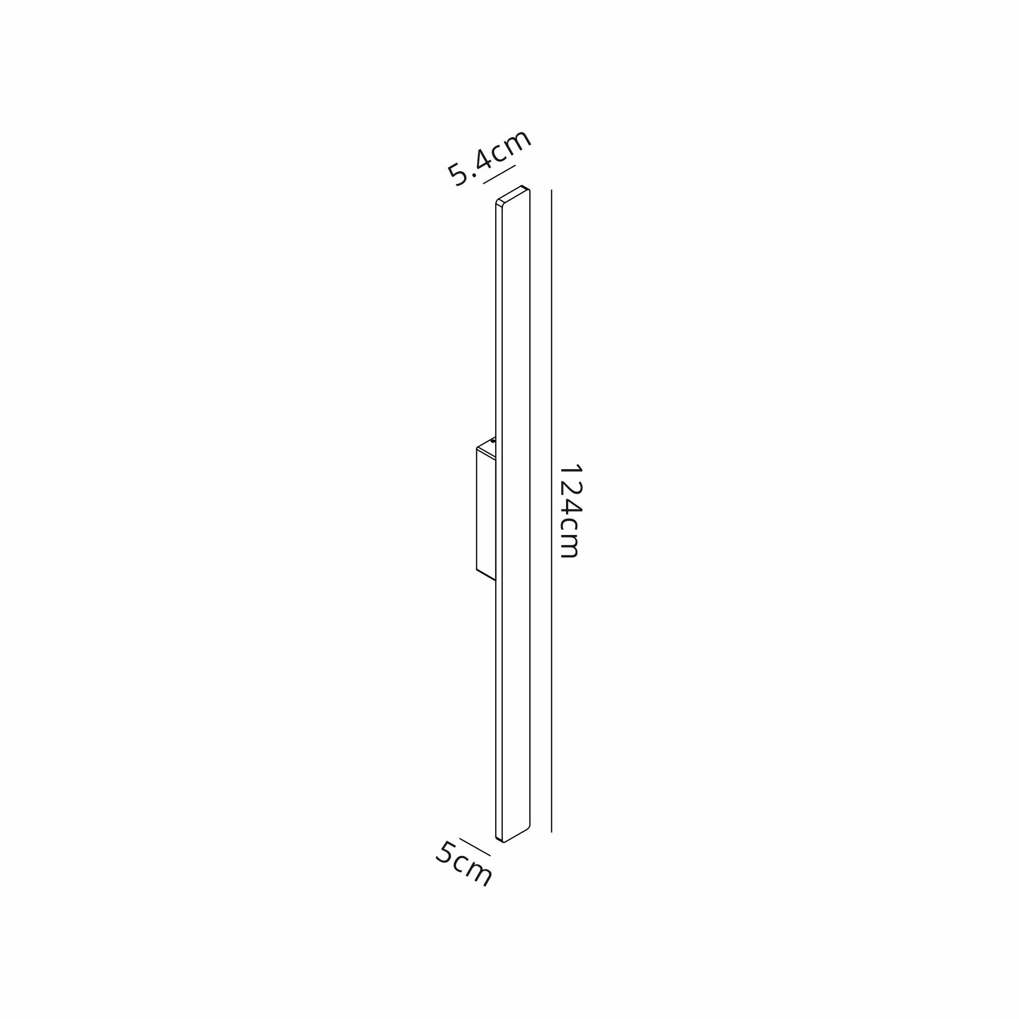 Mantra Lotus 1.2m IP54 LED Wall Lamp - Anthracite