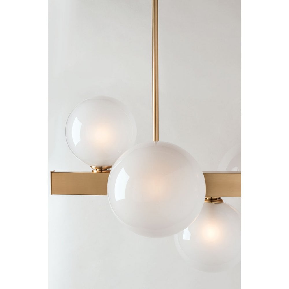 Hudson Valley Hinsdale 7 Light Island Pendant - Aged Brass