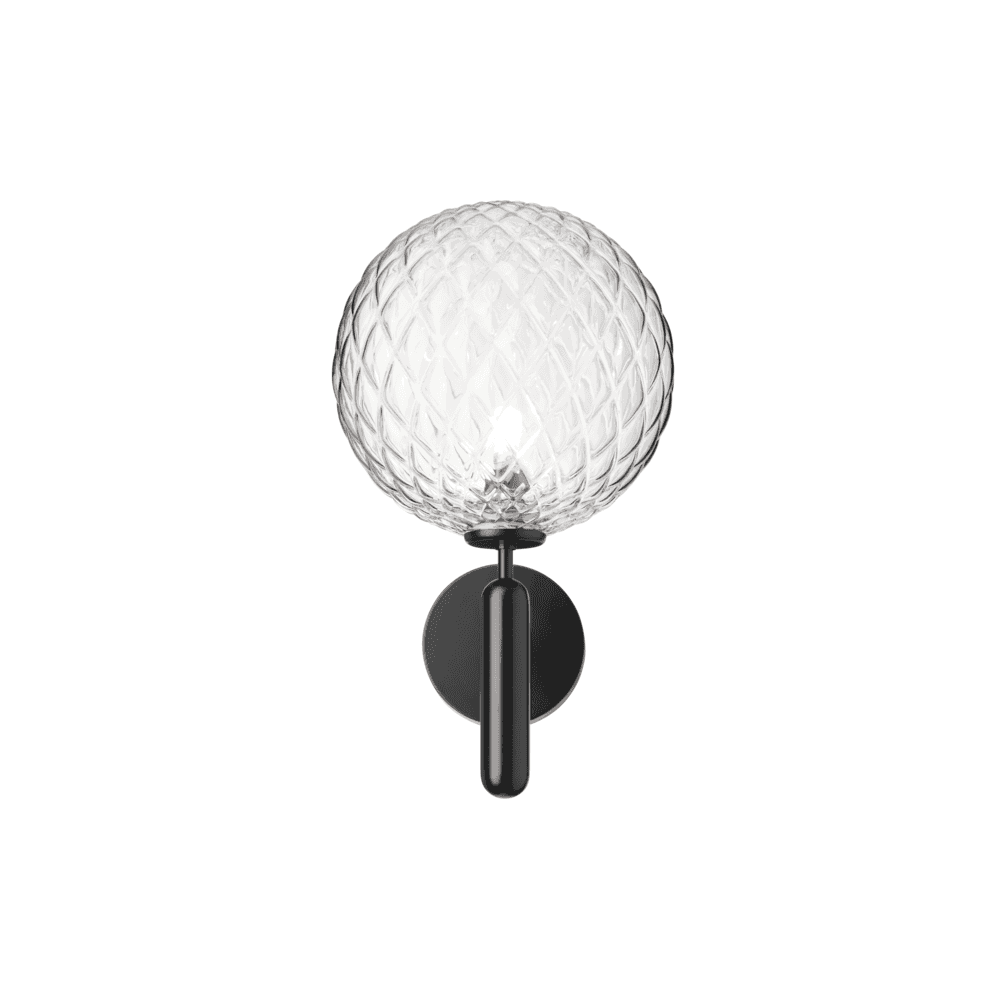 Nuura Miira Outdoor Wall Light - Black & Optic Clear Glass