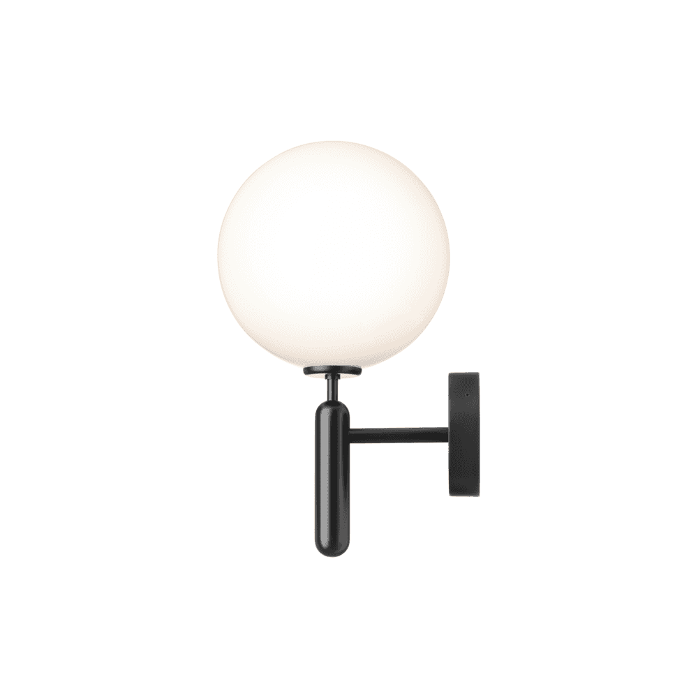 Nuura Miira Outdoor Wall Light - Black & Opal Glass