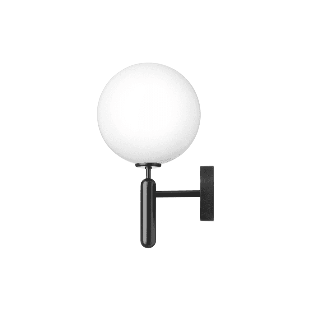 Nuura Miira Outdoor Wall Light - Black & Opal Glass